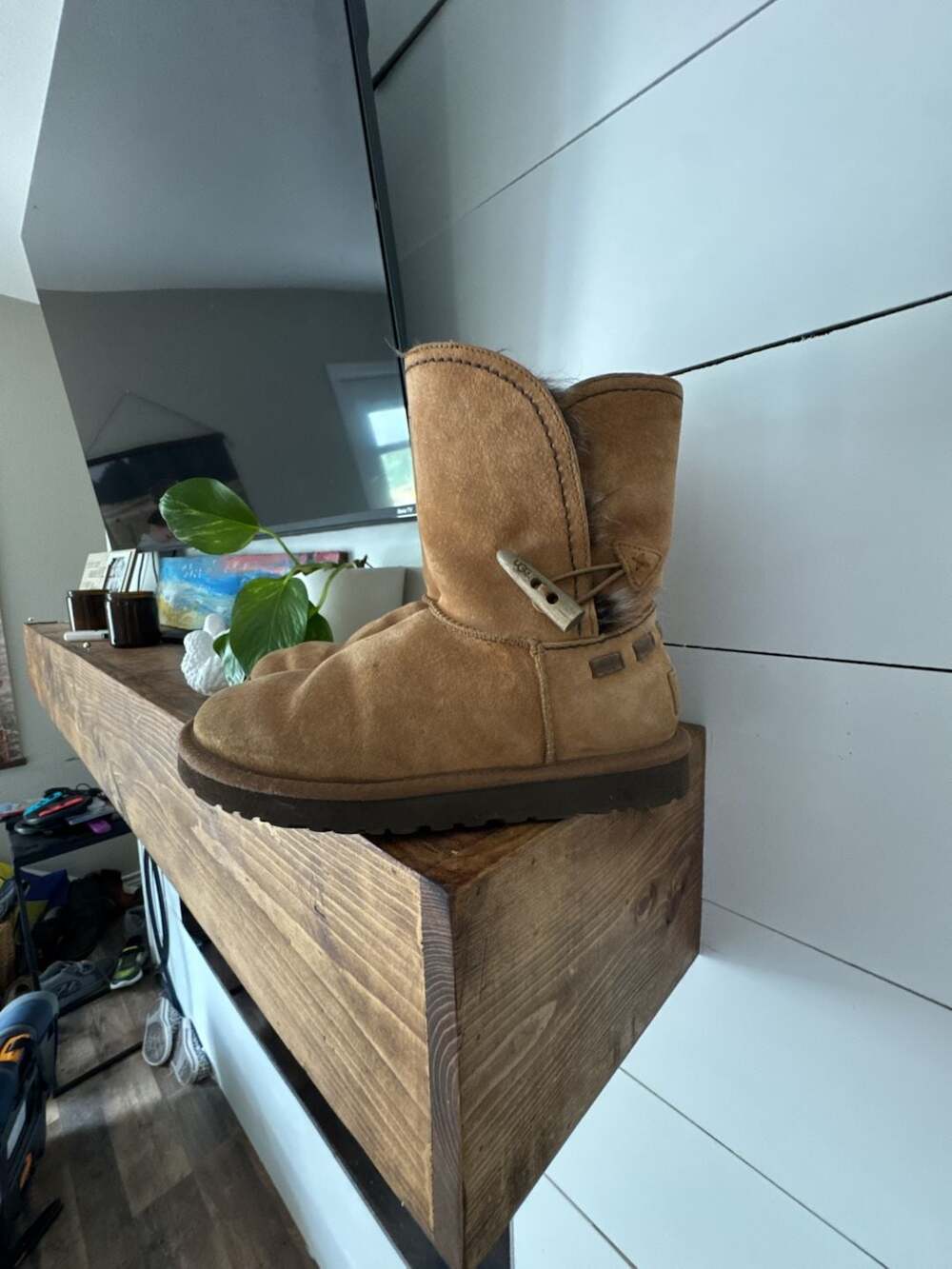 UGG Meadow Chestnut Suede Toggle Boots
